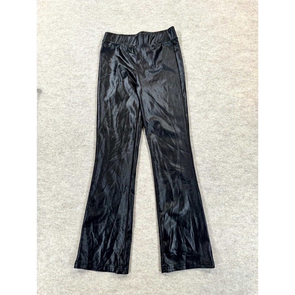 ShoSho Flared Pants Womens 10/12 Black Stretch Pull On Mid Rise XKP018